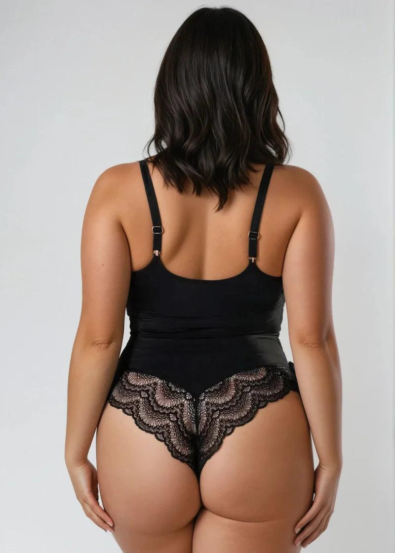 Half Laced Snatched Shapewear Bodysuit