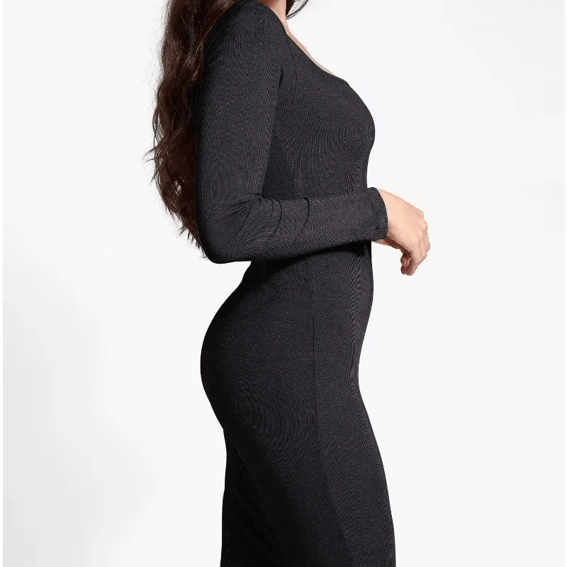 Long Sleeve Midi Shapewear Dress