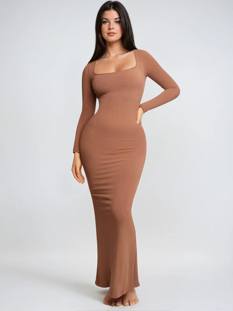 Long Sleeve Maxi Shapewear Dress